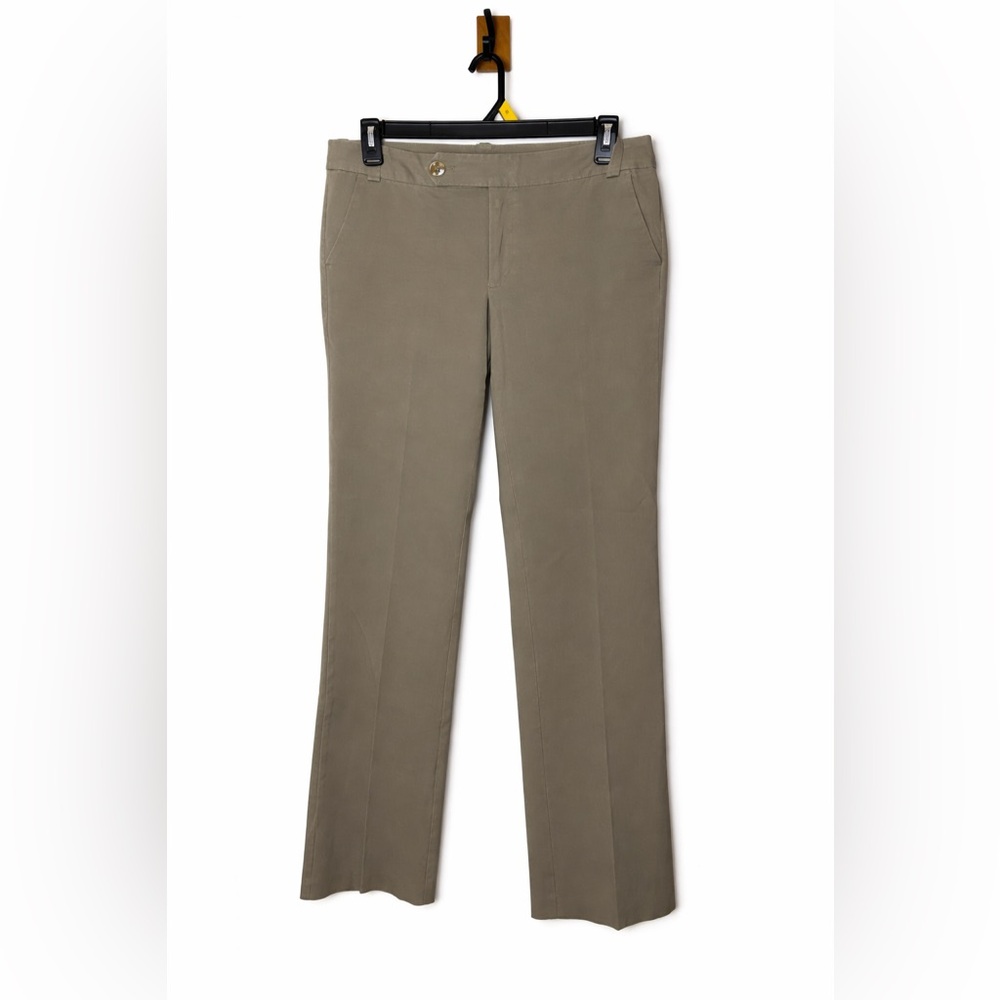 Eddie Bauer Olive Green Straight-Leg Chinos